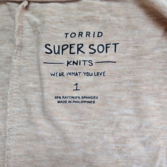 6125-15 Torrid Drape Cardigan long sleeve Super Soft Knit SIZE 1 12/14 Large - Picture 4 of 4